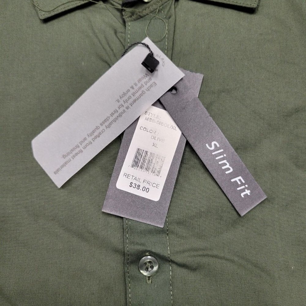 MEN'S Galaxy By Harvic Slim Fit Short Sleeve Shirt.  Size XL NWT $38 - Picture 5 of 5